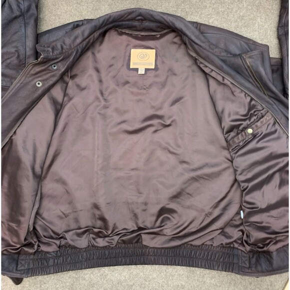 Vintage Georgetown Leather Design Jacket Mens XL Oversized Lined Patina 80s - Picture 2 of 10